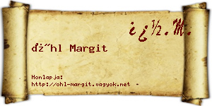 Öhl Margit névjegykártya